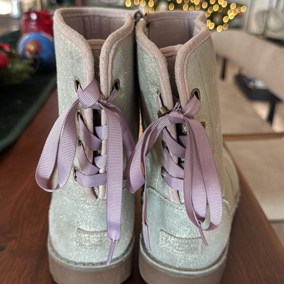 Matte Silver Girl’s UGG Boots - Picture 3 of 5